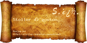 Stoller Ágoston névjegykártya
